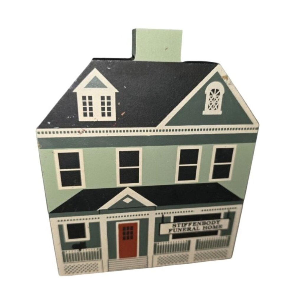 The Cat's Meow Village "Stiffenbody Funeral Home" 1988 Shelf Sitter